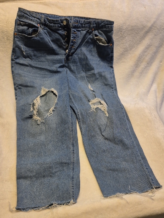 wild fable Denim - wild fable Distressed Light Blue Wide-Leg Jeans